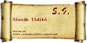 Slezák Ildikó névjegykártya