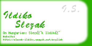 ildiko slezak business card